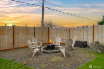 Sitting around a fire pit creates a relaxing, social atmosphere …..s’mores anyone?