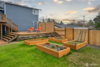 5 new Treated Wood, Raised Planter Boxes. Time to start thinking about your garden !