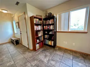Bonus area / library or office with access to the fenced backyard.