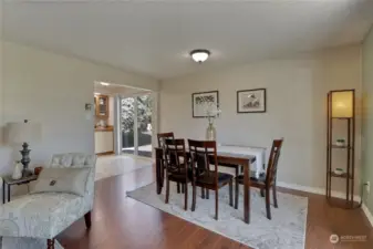 Spacious living room and dining room