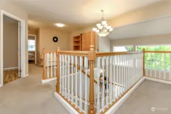 Airy and open upper level landing