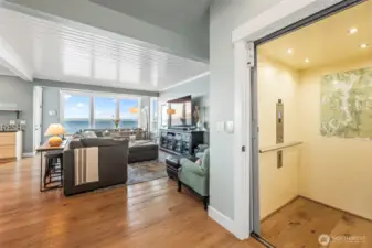 Accessibility is a priority in this home with an elevator connecting all floors