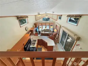 View from the lof to the main living area.