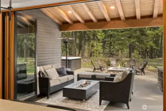 Nano doors open to covered patio