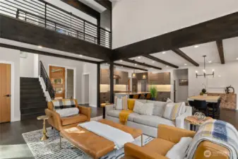 open concept living room