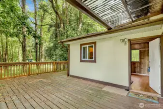 Wrap around deck.