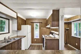 This quaint kitchen gets the job done!