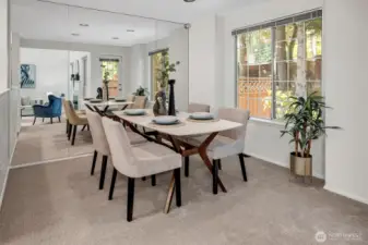 Formal dining room off the kitchen.  Great for entertaining guests.