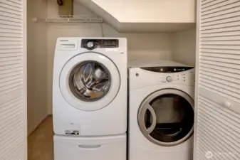 Full size washer and dryer included.