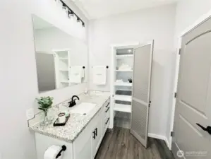 Pass through Linen closet to Master Closet