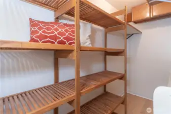 Excellent location for seasonal items, luggage, etc.