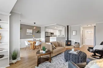 The gas fireplace adds to the coziness of this home. Even better - the gas utility is included in the HOA dues!