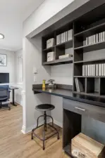 This premium, built-in flex space keeps things discreet and organized while working from home.