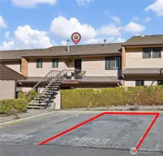 ...one open parking space. Both are close to the unit's entry!