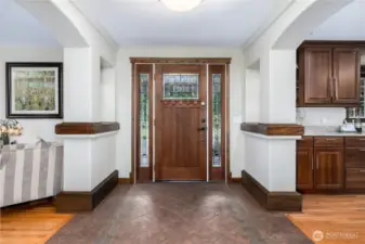 Entry off the covered front deck