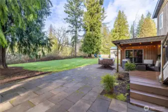Looking back at the covered patio