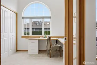 This office could be used as a 3rd bedroom, as there is a large closet.