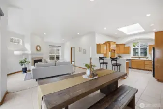 The floor plan is very open for the dining area, kitchen and living room.