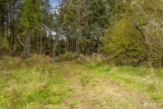 Gate at entry to property