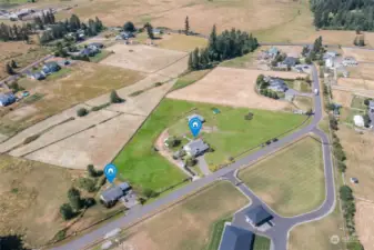 Overhead View of both homes