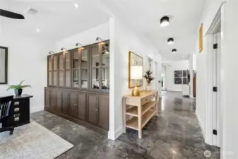 Stepping inside you are met by modern elements like tall ceilings and radiant-heated polished concrete floors.