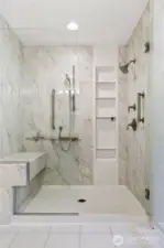 Walk-In Shower that has been updated.