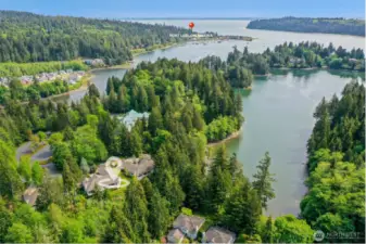 Aerial view of Admiralty Inlet.