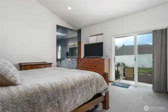 Primary bed with slider to patio