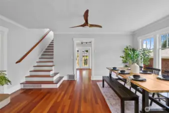 Brazillian Cherry Hardwood floors throughout the main level