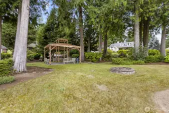 Park gazebo and fire pit. Across the street from the home.