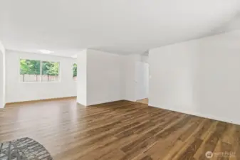 Beautiful laminate hardwood throughout