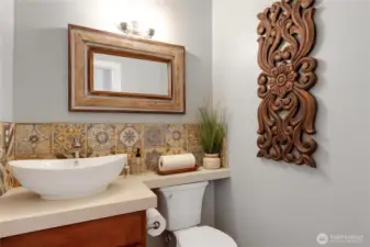 Powder room on main floor