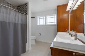 Full size bath upstairs
