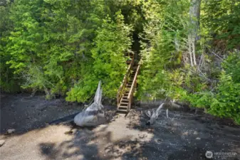 Private stairs to the beach