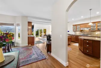 Entryway. Kitchen to right.