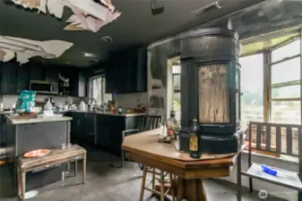 Dining and kitchen