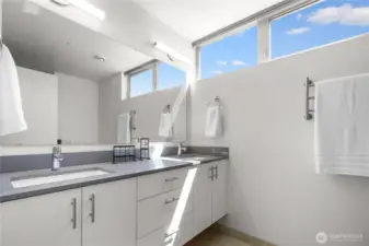 Primary bathroom w/ dual vanities....