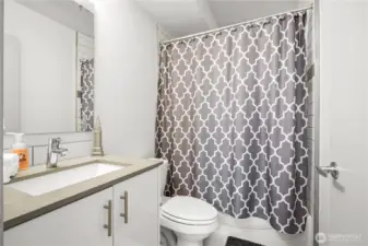 downstairs with its own full bath