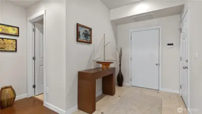 Welcoming Entry with Tile Floors.