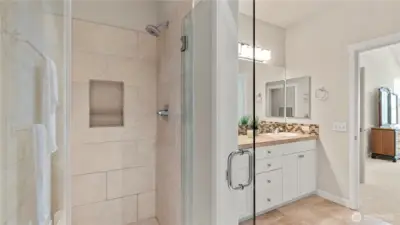 Tastefully Updated Primary Bath.