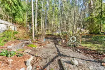 Fenced area. sunny garden? Dog run?