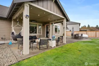 Patio view from back yard