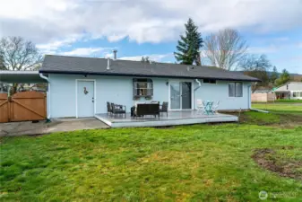 Another view of the deck and patio.