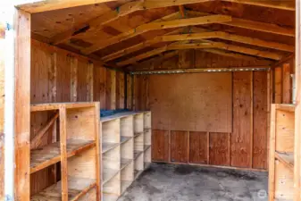 Here is the inside of the shed.