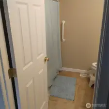 Bathroom off of the Main bedroom has a full-size tub/shower