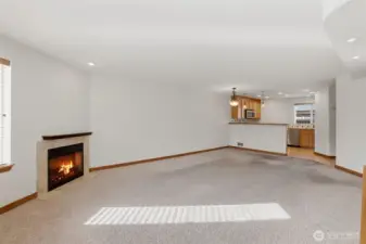 Warm up next to the cozy fireplace.