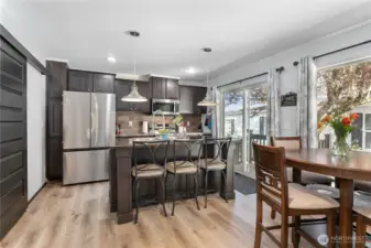 Dining room open to kitchen