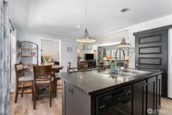 Large pantry with barn door