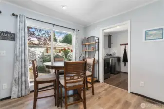 Dining area with large window