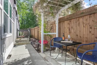 Enjoy a glass of wine in the sun!